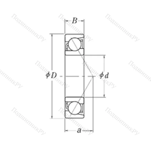 Подшипник шариковый радиально-упорный MJT 1