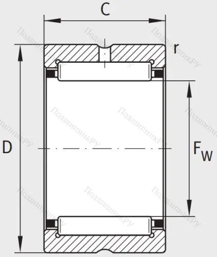 Игольчатый подшипник RNA 4900 XL от производителя  INA