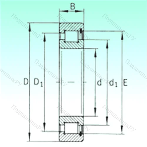 Подшипник роликовый радиальный SL 182215 от производителя  NBS