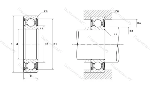 Низкотемпературный подшипник 6004 LTZZ от производителя  SNR