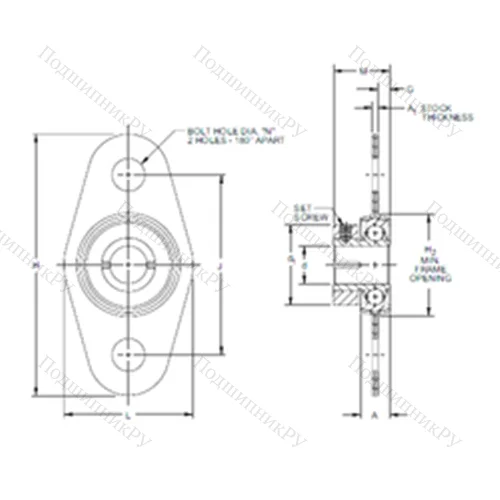 Подшипниковый узел шариковый радиальный S 1PPB 7-3 ST