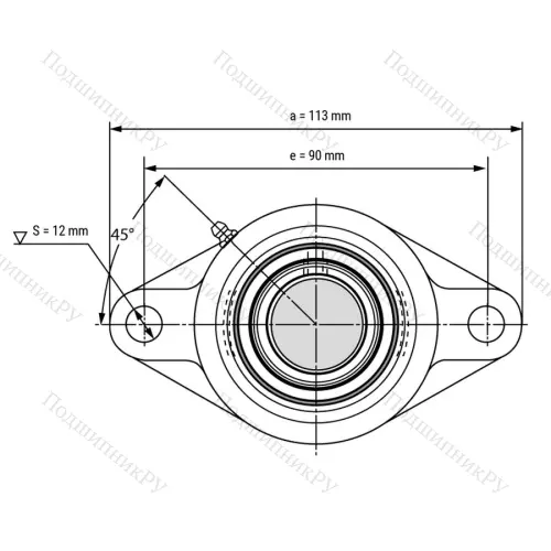 Подшипниковый узел SSUCFL 202 - Вал: 15 мм от производителя  LPZ
