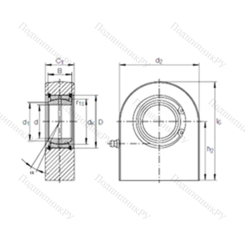 Подшипник скольжения сферический GF 60 DO