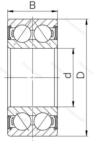 Радиально-упорный шариковый подшипник 3056209 2RS (3209 2RS) в Смоленске