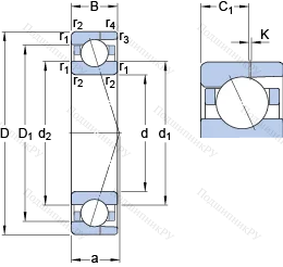 Подшипник 7007 CD/P 4AH