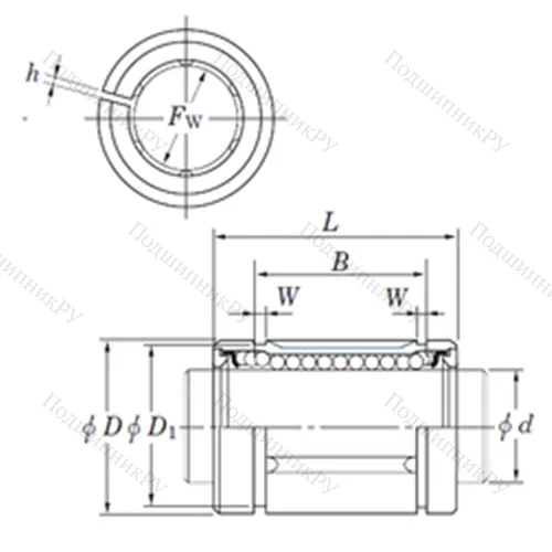 Подшипник шариковый линейный SDM 35AJ