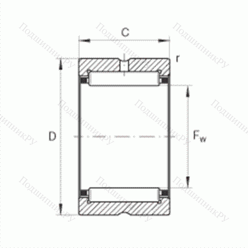 Подшипник роликовый игольчатый NK 35/20-TV